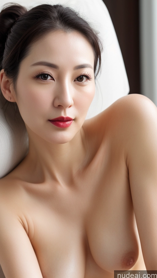 related ai porn images free for Woman One Beautiful Lipstick Fairer Skin Black Hair Close-up View Korean Small Tits 40s Hair Bun