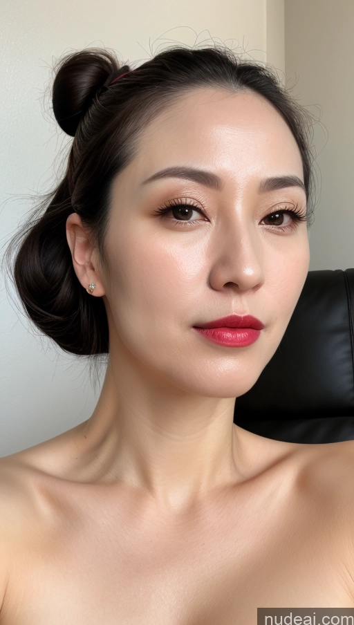 related ai porn images free for Woman One Beautiful Lipstick Fairer Skin Black Hair Close-up View Korean Small Tits 40s Hair Bun