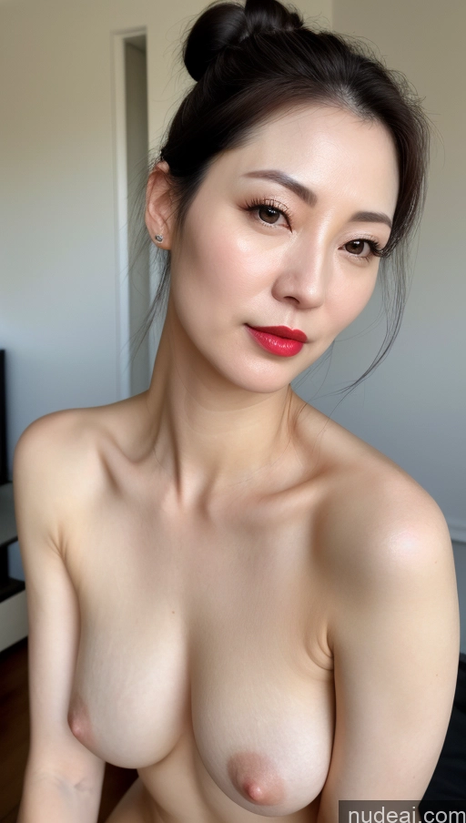 related ai porn images free for Woman One Beautiful Lipstick Fairer Skin Black Hair Close-up View Korean Small Tits 40s Hair Bun