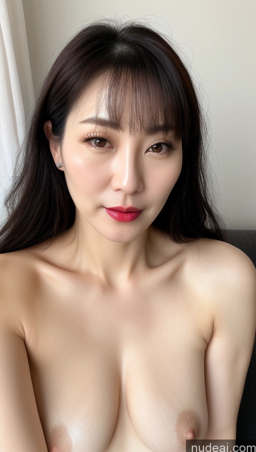 related ai porn images free for Woman One Beautiful Lipstick Fairer Skin Black Hair Close-up View Korean Small Tits 40s
