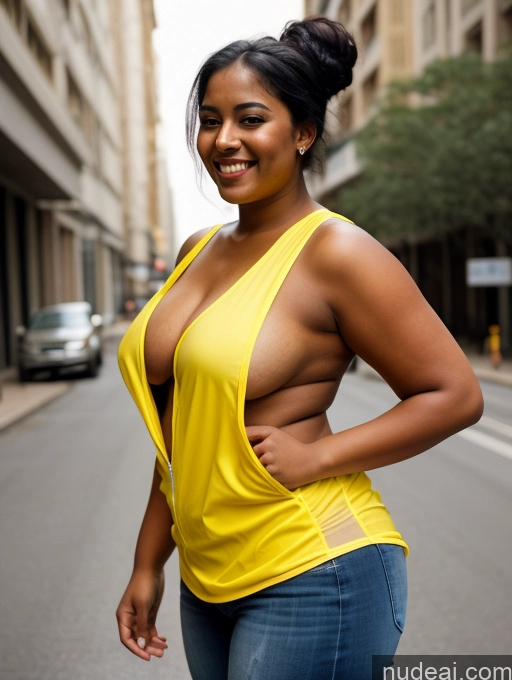 related ai porn images free for One Dark Skin 20s Happy Black Hair Hair Bun Indian Film Photo Street Front View Topless Woman Fat Chubby Jeans Construction Worker