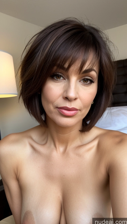 related ai porn images free for Milf Small Tits White Pubic Hair Seductive Pouting Lips 50s Front View Short Hair Brunette