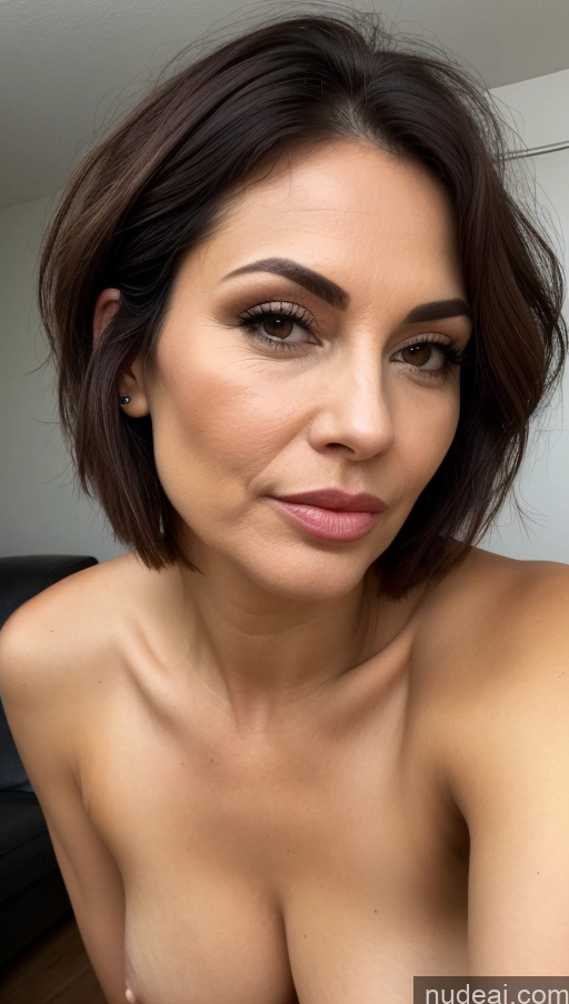 related ai porn images free for Milf Small Tits White Pubic Hair Seductive Pouting Lips 50s Front View Short Hair Brunette
