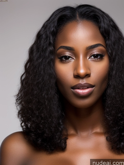 related ai porn images free for Woman Beautiful Detailed Nude Long Hair Close-up View 20s African