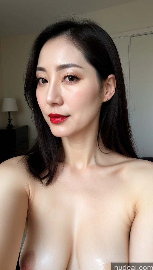 related ai porn images free for One Beautiful Fairer Skin Black Hair Close-up View Small Tits 40s Woman Korean Lipstick
