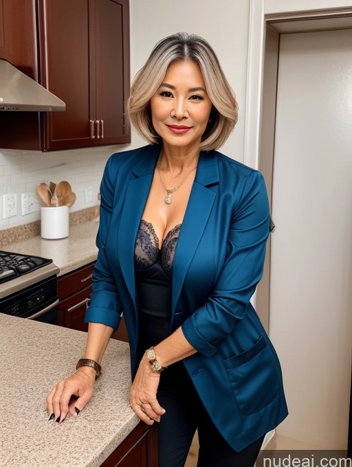 related ai porn images free for Milf Two Busty Perfect Boobs Beautiful Perfect Body 70s Bobcut Chinese Kitchen Bra Doctor Jacket Lab Coat Stylish Suit Cleavage Detailed Sexy Face