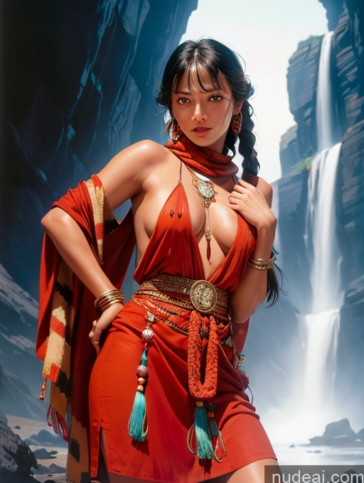 related ai porn images free for Tanned Skin Bangs Mongolian Native American Traditional GZCfinal Topless Woman Breasts Fantasy Style Jeff Easley Discworld Bangs Vintage Dream Mecha Girl Hell Braided Scarf Jewelry