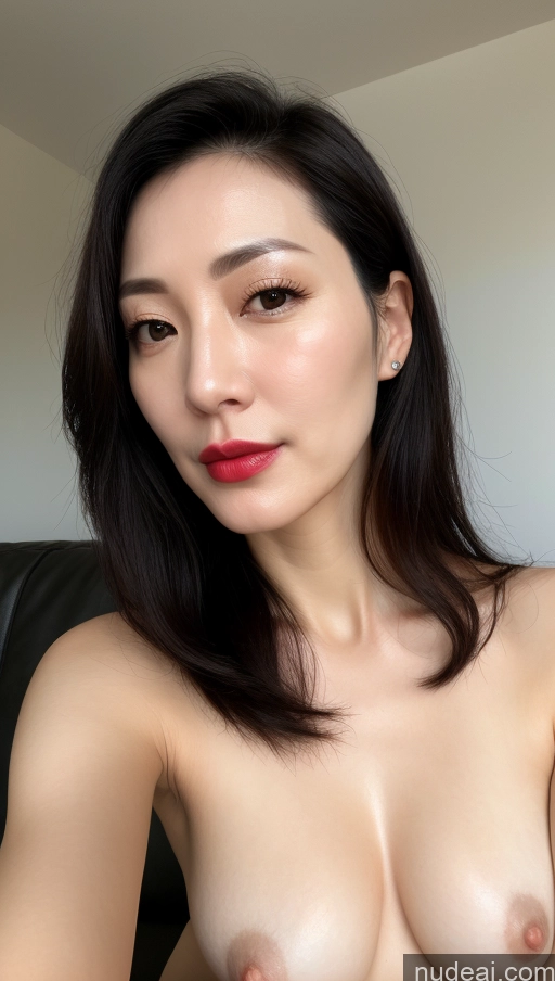 related ai porn images free for Woman One Beautiful Lipstick Fairer Skin 40s Black Hair Korean Close-up View Small Tits Skinny