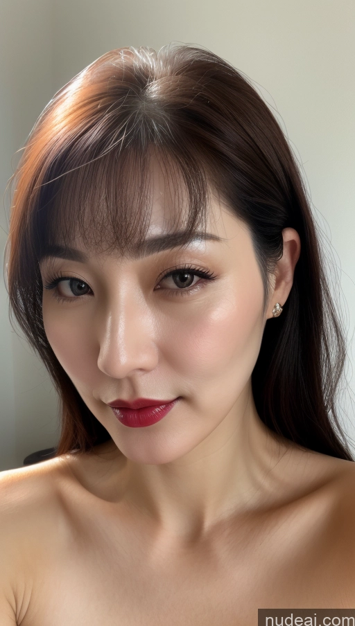 related ai porn images free for Woman One Beautiful Lipstick Fairer Skin 40s Black Hair Korean Close-up View Small Tits