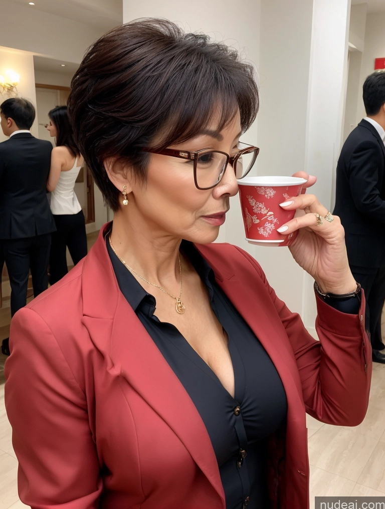 related ai porn images free for Milf Two Perfect Boobs Beautiful Glasses Perfect Body 60s Seductive Pixie Chinese Party Bra Casual Jacket Professor Secretary Stylish Suit Cleavage Detailed Sexy Face