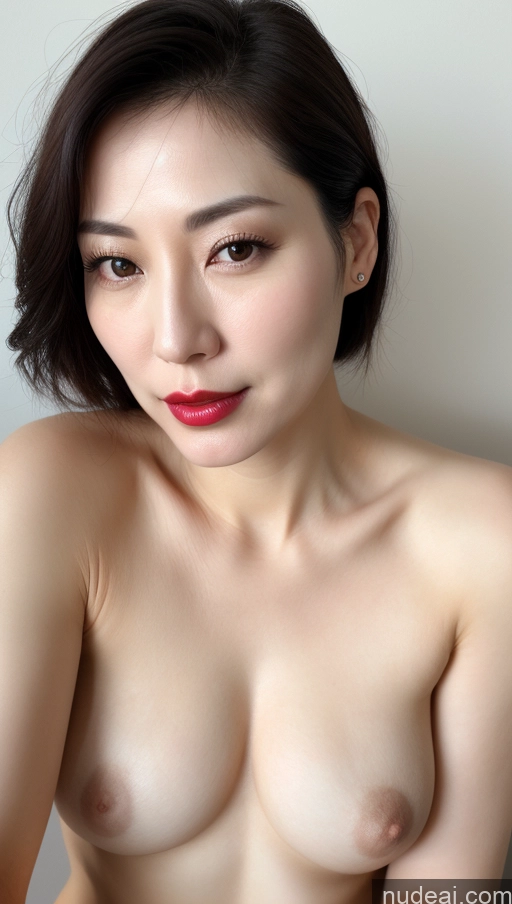 related ai porn images free for Woman One Beautiful Lipstick Fairer Skin 40s Black Hair Korean Close-up View Small Tits