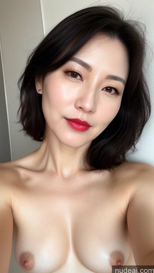 related ai porn images free for Woman One Beautiful Lipstick Fairer Skin 40s Black Hair Korean Close-up View Small Tits