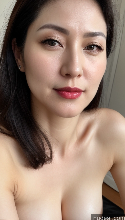 related ai porn images free for Woman One Beautiful Lipstick Fairer Skin 40s Black Hair Korean Close-up View Small Tits Perfect Boobs