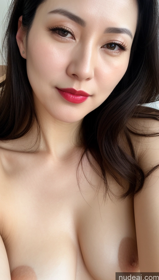 related ai porn images free for Woman One Beautiful Lipstick Fairer Skin 40s Black Hair Korean Close-up View Small Tits