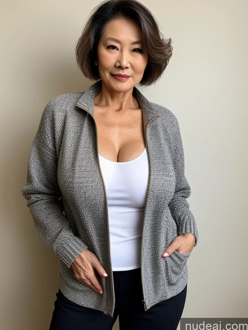 related ai porn images free for Milf Perfect Boobs Beautiful 70s Chinese Blouse Casual Jacket Professor Secretary Shirt Stylish Sweater Detailed Sexy Face Topless Seductive