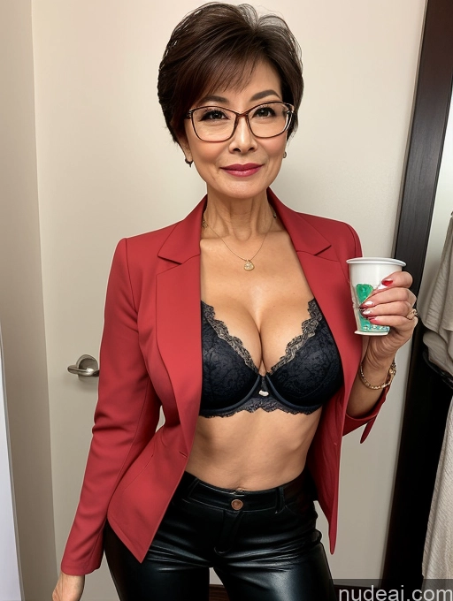 related ai porn images free for Milf Two Perfect Boobs Beautiful Glasses Perfect Body 60s Seductive Pixie Chinese Party Bra Casual Jacket Professor Secretary Stylish Suit Cleavage Detailed Sexy Face