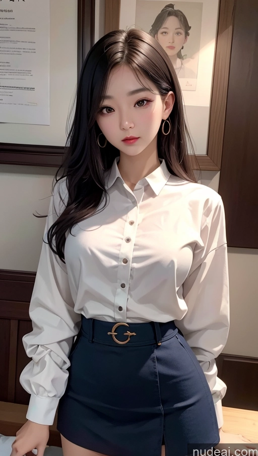 related ai porn images free for Close-up View Micro Skirt Korean Blouse