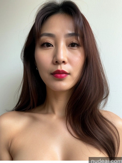 related ai porn images free for Woman One Beautiful Long Hair Korean Nude Detailed Close-up View 90s Lipstick 40s