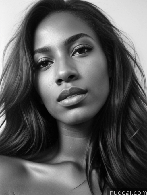 related ai porn images free for Woman One Beautiful Nude Detailed Close-up View Perfect Boobs Perfect Body 18 African Long Hair Charcoal