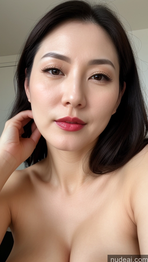 related ai porn images free for Woman One Beautiful Lipstick 40s Black Hair Close-up View Fairer Skin Korean Small Tits Perfect Boobs