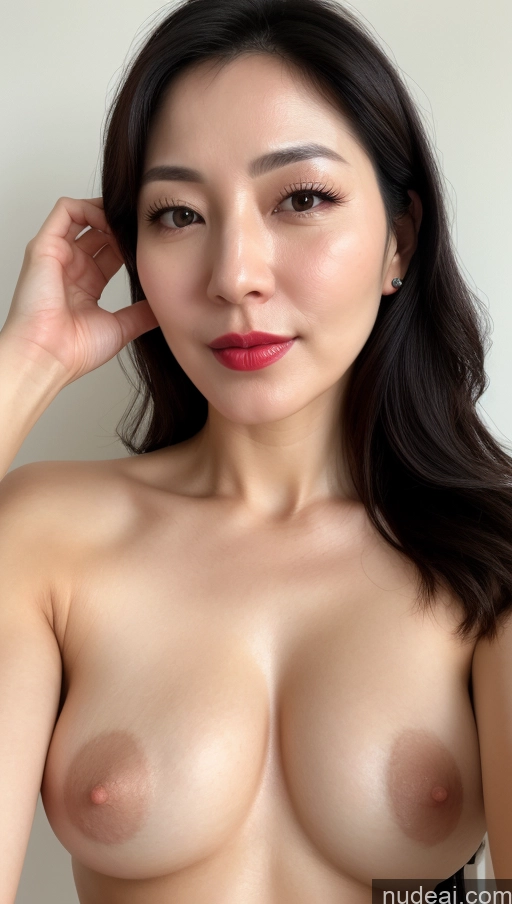 related ai porn images free for Woman One Beautiful Lipstick Fairer Skin 40s Black Hair Korean Close-up View Perfect Boobs Small Tits