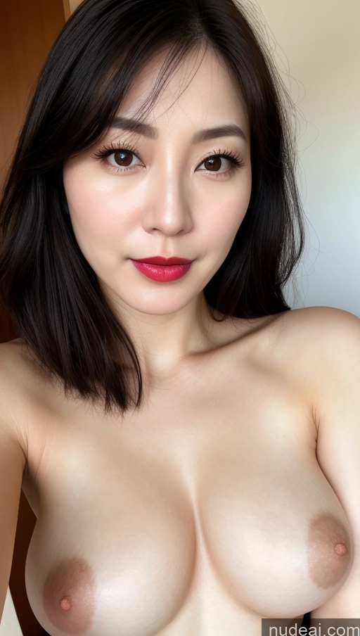 related ai porn images free for Woman One Beautiful Lipstick Fairer Skin 40s Black Hair Korean Close-up View Perfect Boobs Small Tits