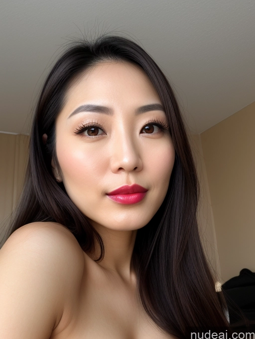related ai porn images free for Woman One Beautiful 30s Long Hair Japanese Nude Close-up View Detailed Lipstick