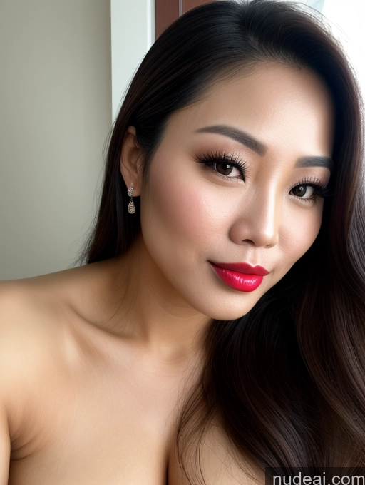related ai porn images free for Woman One Beautiful 30s Long Hair Nude Close-up View Detailed Lipstick Sexy Face Vietnamese