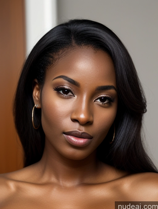 related ai porn images free for Woman One Beautiful Long Hair Nude Close-up View Detailed Sexy Face 20s African