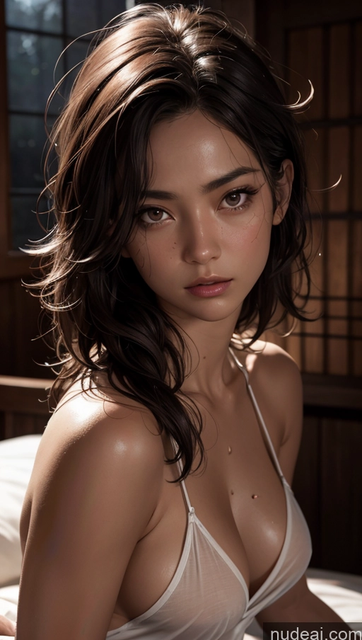 related ai porn images free for Close-up View Japanese Onsen Messy Oiled Body Chemise Serious Dark Lighting Skinny