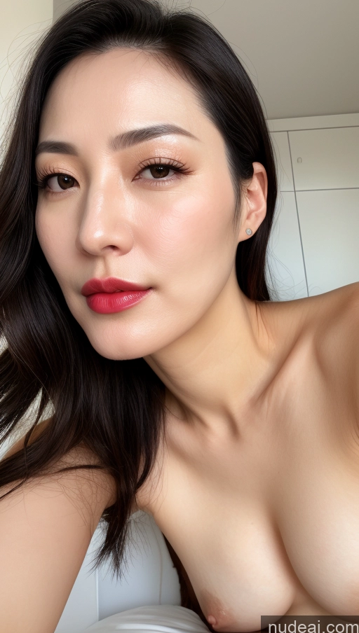 related ai porn images free for Woman One Small Tits Beautiful Lipstick Fairer Skin 40s Black Hair Slicked Korean Close-up View