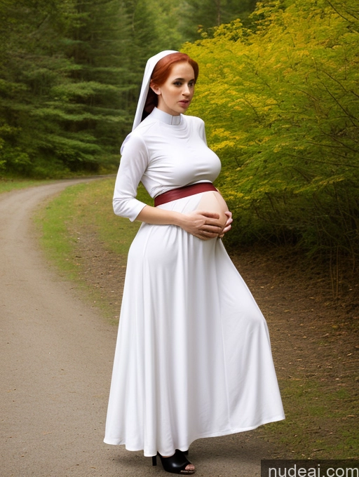 related ai porn images free for Woman One Busty Skinny Short Pregnant 30s Seductive Ginger Pigtails Irish Dress Nun Long Skirt High Heels