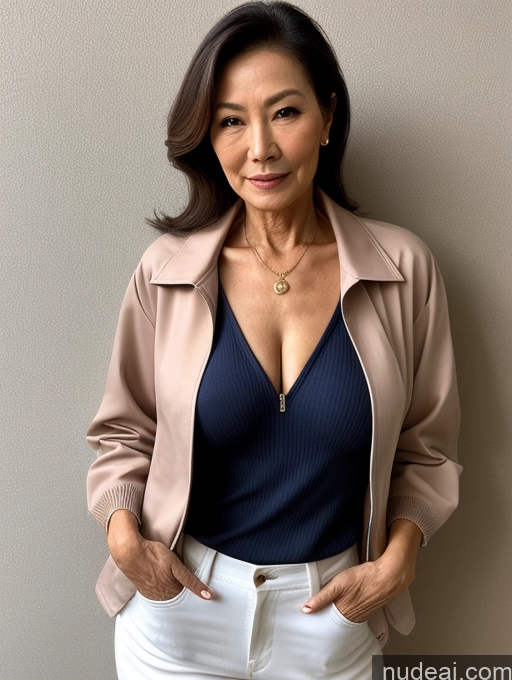 related ai porn images free for Milf Beautiful Chinese Blouse Casual Jacket Professor Secretary Shirt Stylish Sweater Detailed Sexy Face Seductive Topless Perfect Body 70s Small Tits