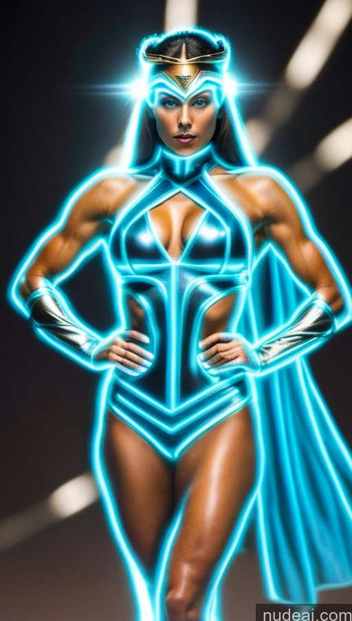 related ai porn images free for Bodybuilder Muscular Abs Busty Several Superhero Israel Futuristic Powering Up Neon Lights Clothes: Blue