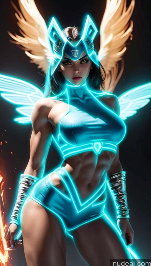 related ai porn images free for Bodybuilder Muscular Abs Busty Several Superhero Israel Futuristic Powering Up Neon Lights Clothes: Blue