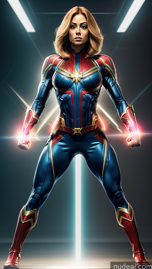 related ai porn images free for Muscular Abs Busty Several Futuristic Bodybuilder Captain Marvel Powering Up