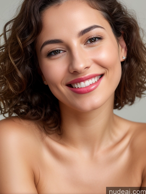 related ai porn images free for Woman One Lipstick Beautiful Close-up View Happy Detailed Skin Detail (beta) Nude 20s Curly Hair White