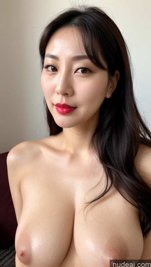 related ai porn images free for One Beautiful Lipstick Fairer Skin Korean Close-up View Perfect Boobs Model Chubby 40s Black Hair