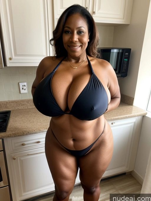 related ai porn images free for Milf One Busty Huge Boobs Thick Tanned Skin Front View Microkini Thong 60s Nigerian Maid