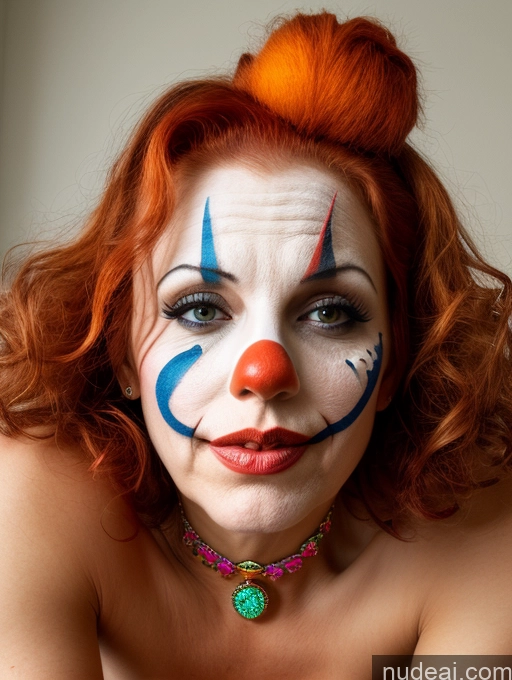 related ai porn images free for Woman One Perfect Boobs Beautiful Perfect Body Short 40s Serious Ginger Long Hair Latina Front View Clown Jewelry Straddling