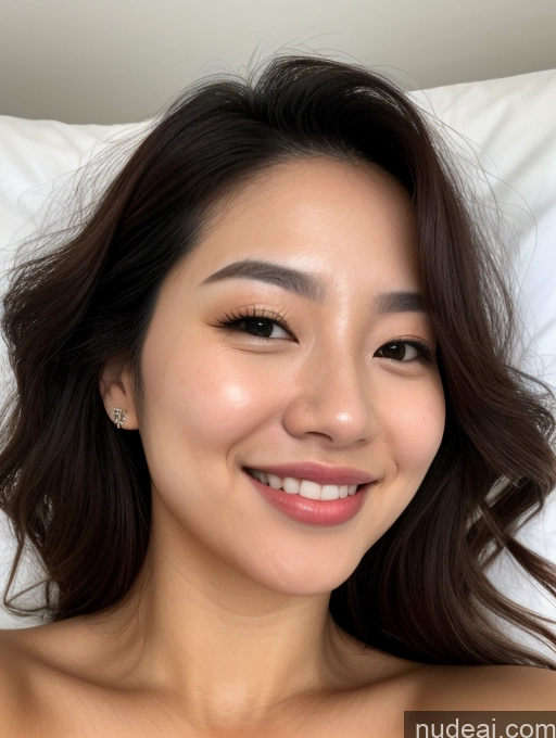related ai porn images free for Woman One Beautiful Lipstick 20s Happy Nude Detailed Close-up View Korean Messy