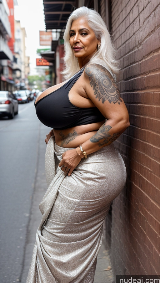 related ai porn images free for Huge Boobs Beautiful Tattoos Big Ass Thick Big Hips Tall Dark Skin 60s Seductive Illustration Close-up View Eating Sari Cleavage Detailed Sexy Face Long Hair Busty Muscular Street White Hair Indian Milf