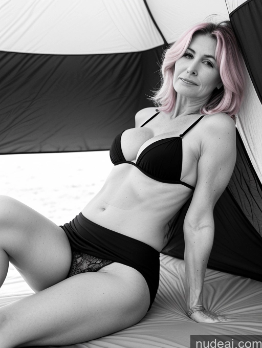 related ai porn images free for Milf Perfect Boobs Perfect Body Sexy Face White Two Busty Big Ass 60s Pink Hair Black And White Tent On Back Micro Skirt