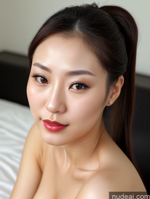 related ai porn images free for Woman One Beautiful Nude Detailed Lipstick Close-up View Japanese 20s Ponytail