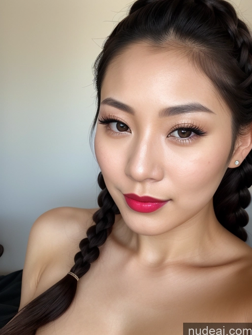 related ai porn images free for Woman One Beautiful Nude Detailed Close-up View Japanese 20s Lipstick Braided