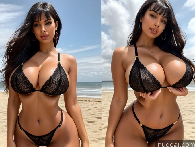 related ai porn images free for Model Two Busty Huge Boobs Lipstick Big Ass Skinny Big Hips Tanned Skin 18 Black Hair Bangs Persian Beach Front View Microkini Sexy Face EdgDL, Lingerie Set, Wearing EdgDL, Chic Lingerie