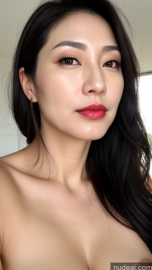related ai porn images free for One Perfect Boobs Beautiful Lipstick Fairer Skin Black Hair Korean Woman 40s Close-up View