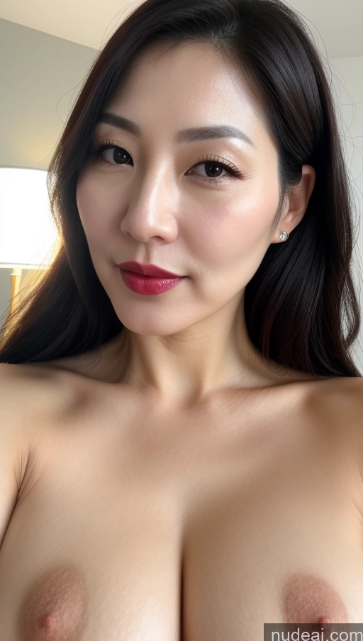 related ai porn images free for One Perfect Boobs Beautiful Lipstick Fairer Skin Black Hair Korean Woman 40s Close-up View