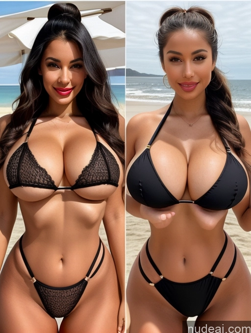 related ai porn images free for Model Two Busty Huge Boobs Lipstick Big Ass Skinny Big Hips Tanned Skin 18 Happy Black Hair Pigtails Beach Front View Microkini EdgDL, Lingerie Set, Wearing EdgDL, Chic Lingerie Spanish