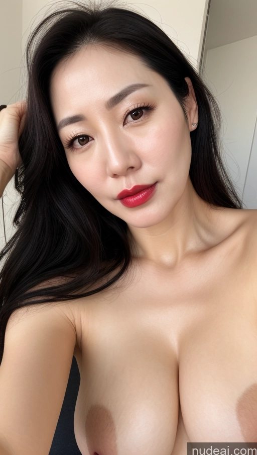 related ai porn images free for Woman One Perfect Boobs Beautiful Lipstick Fairer Skin 40s Black Hair Korean Close-up View